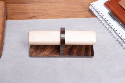 Walnut Watch Stand: Handmade 4 Watch Display, Personalized Gift, Bedside Jewelry Holder, Timestand L