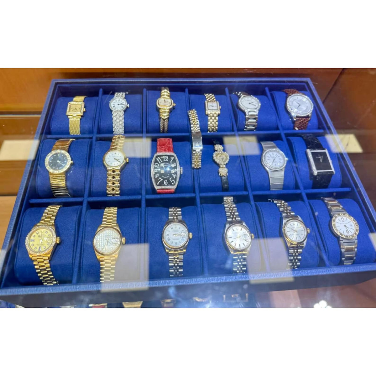 Coffee Brown Stack-able Watch Tray | 18 Slots (3 by 6 Watch) Tray for Watch collectors, stores, businesses, individuals.