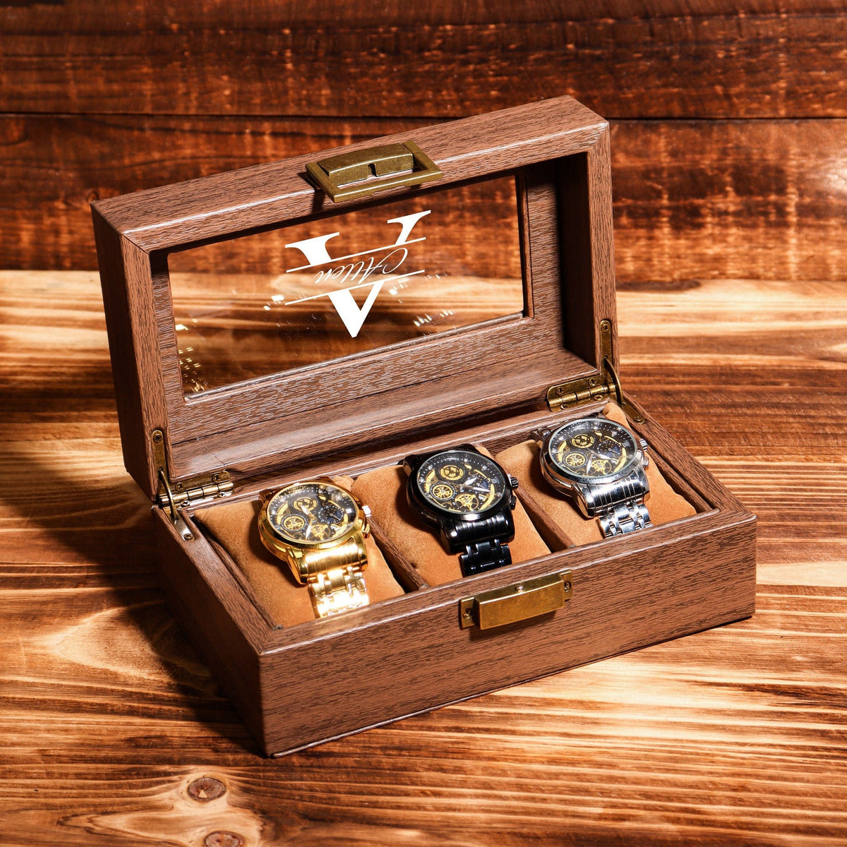 Sunglasses watch Box | Personalized Watch Storage Box | Anniversary Gift for Husband | Birthday Gift for Him | Groomsman Gift | Gift for Him