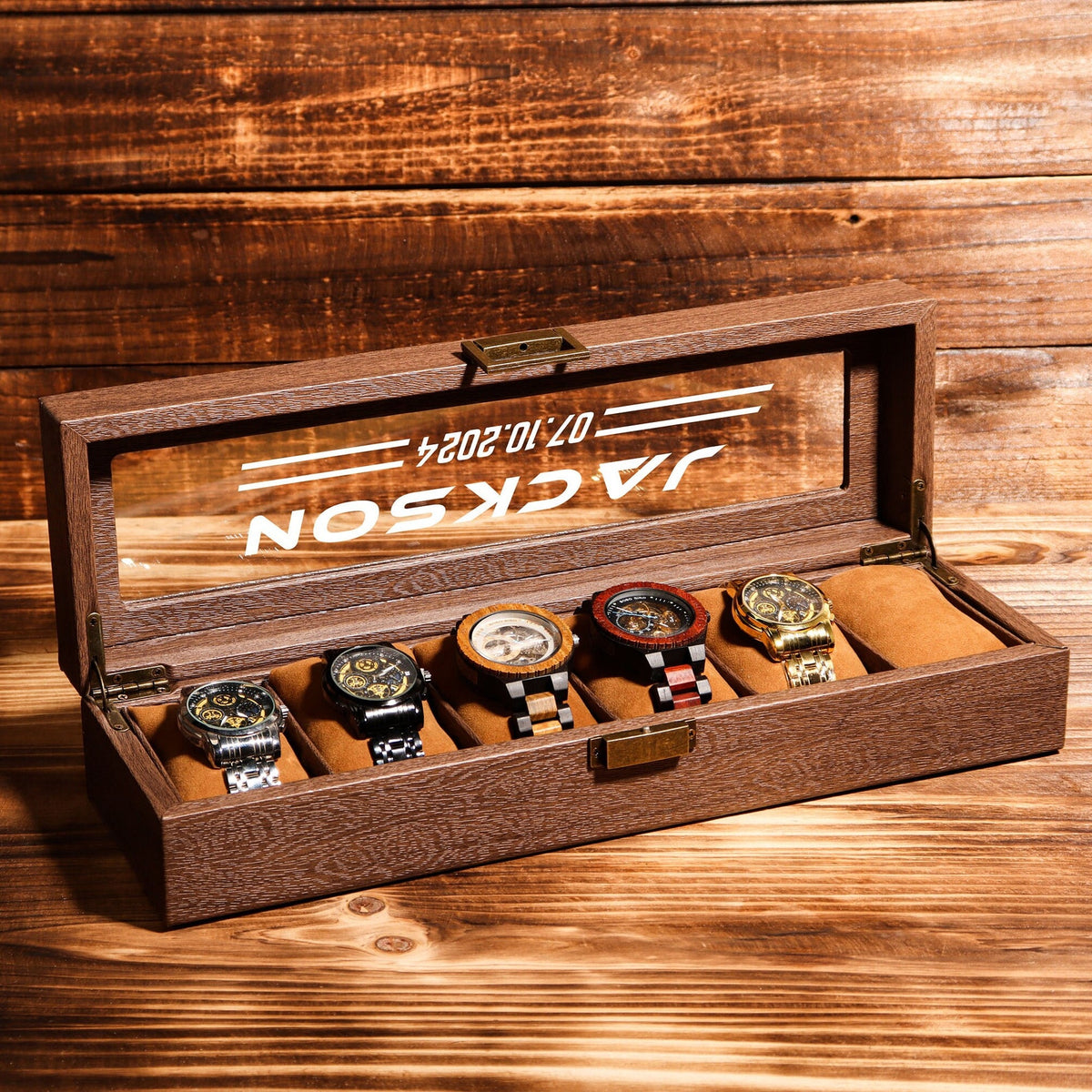 Sunglasses watch Box | Personalized Watch Storage Box | Anniversary Gift for Husband | Birthday Gift for Him | Groomsman Gift | Gift for Him