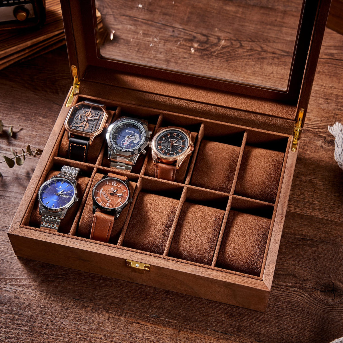 Custom Engraved Watch Box | Gift for Dad | Birthday Gift for Men | Personalized Watch Storage Case| Fathers Day Gift | Anniversary Gift