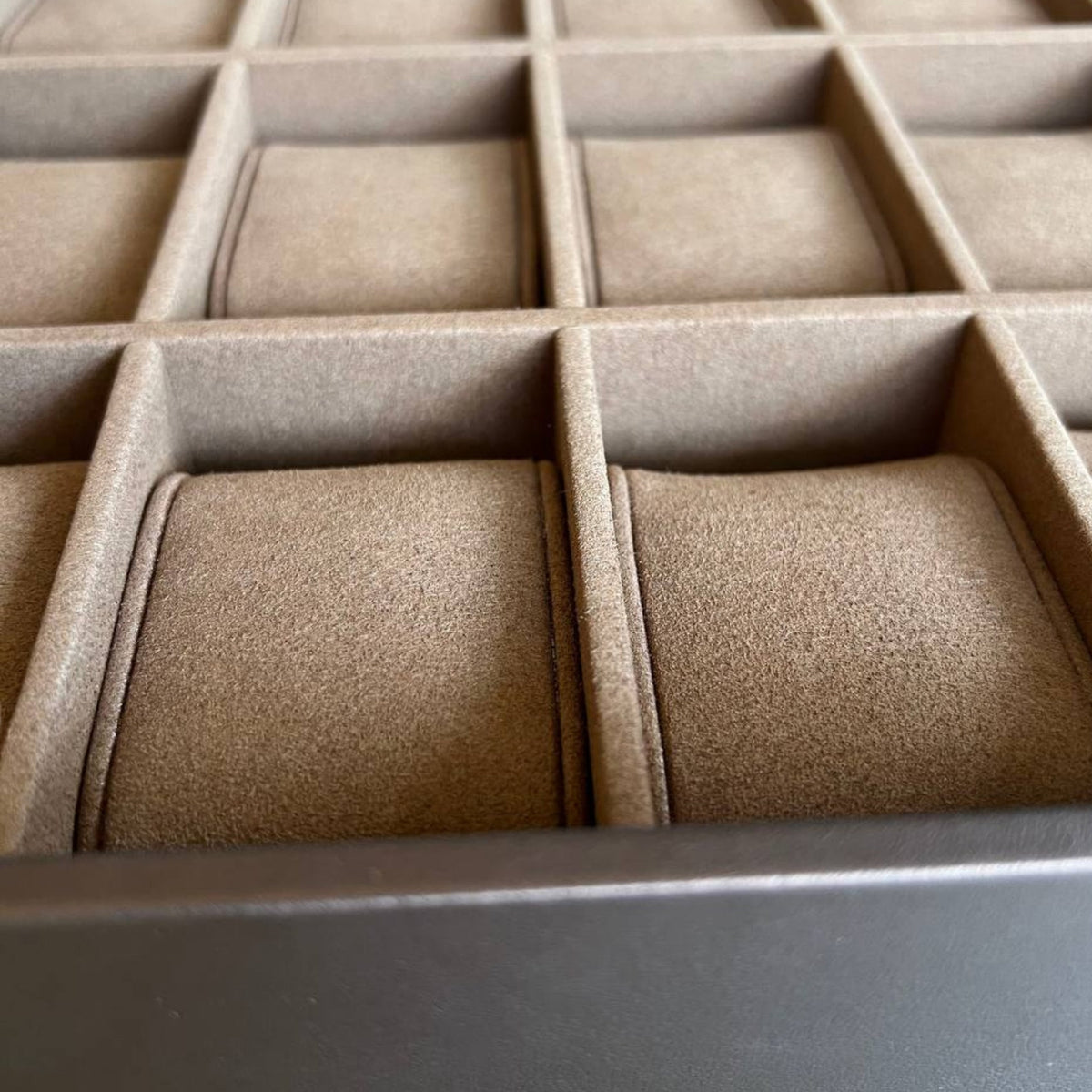 Coffee Brown Stack-able Watch Tray | 18 Slots (3 by 6 Watch) Tray for Watch collectors, stores, businesses, individuals.