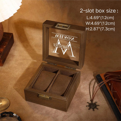 Personalized Wooden Watch Box for Men,Engraved Watch Box,Custom Watch Case,Watch Organizer,Anniversary Gift for Him,Groomsman Gift,Mens Gift