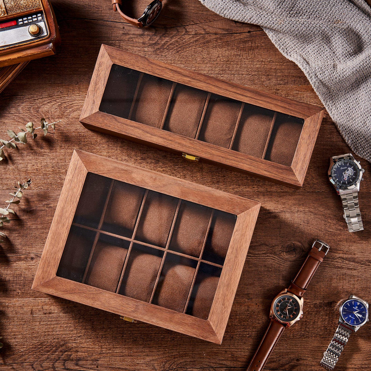 Groomsman Gift Personalized Watch Storage Box Custom Watch Box for Men Watch Case Anniversary Gift for Husband, Boyfriend, Graduation Gifts