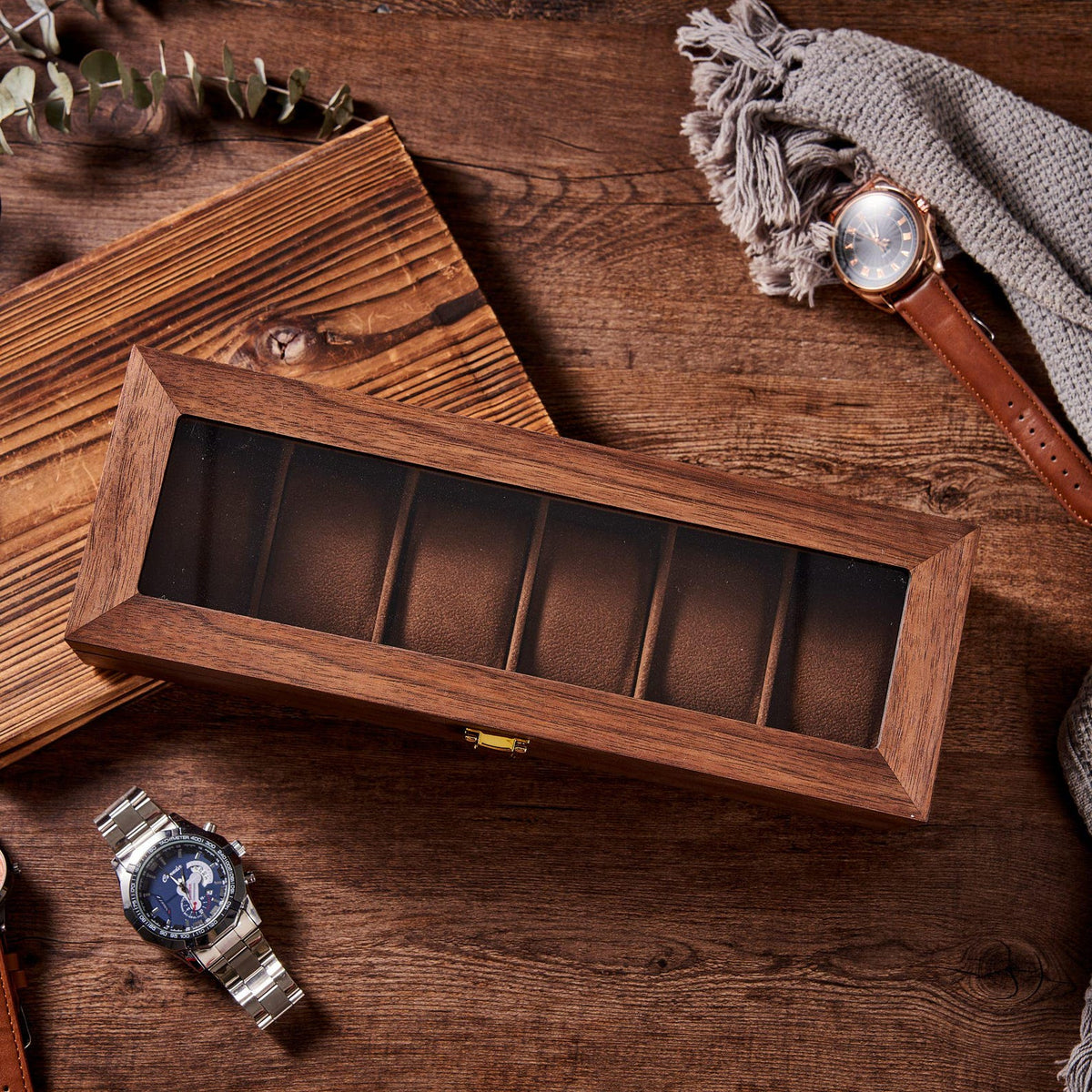 Christmas Gift Personalized Watch Box Engraved Wooden Watch Organizer Personalized Christmas Gift Custom Valentines Gift Groomsman Gift