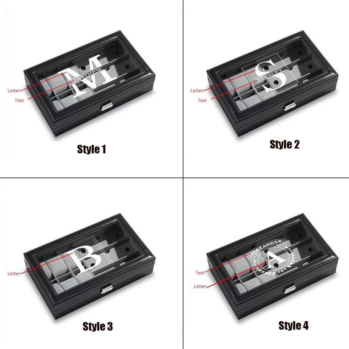 Personalized engraved watch box for men - customized jewelry storage case, groomsman or best man gift