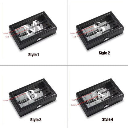 Personalized engraved watch box for men - customized jewelry storage case, groomsman or best man gift