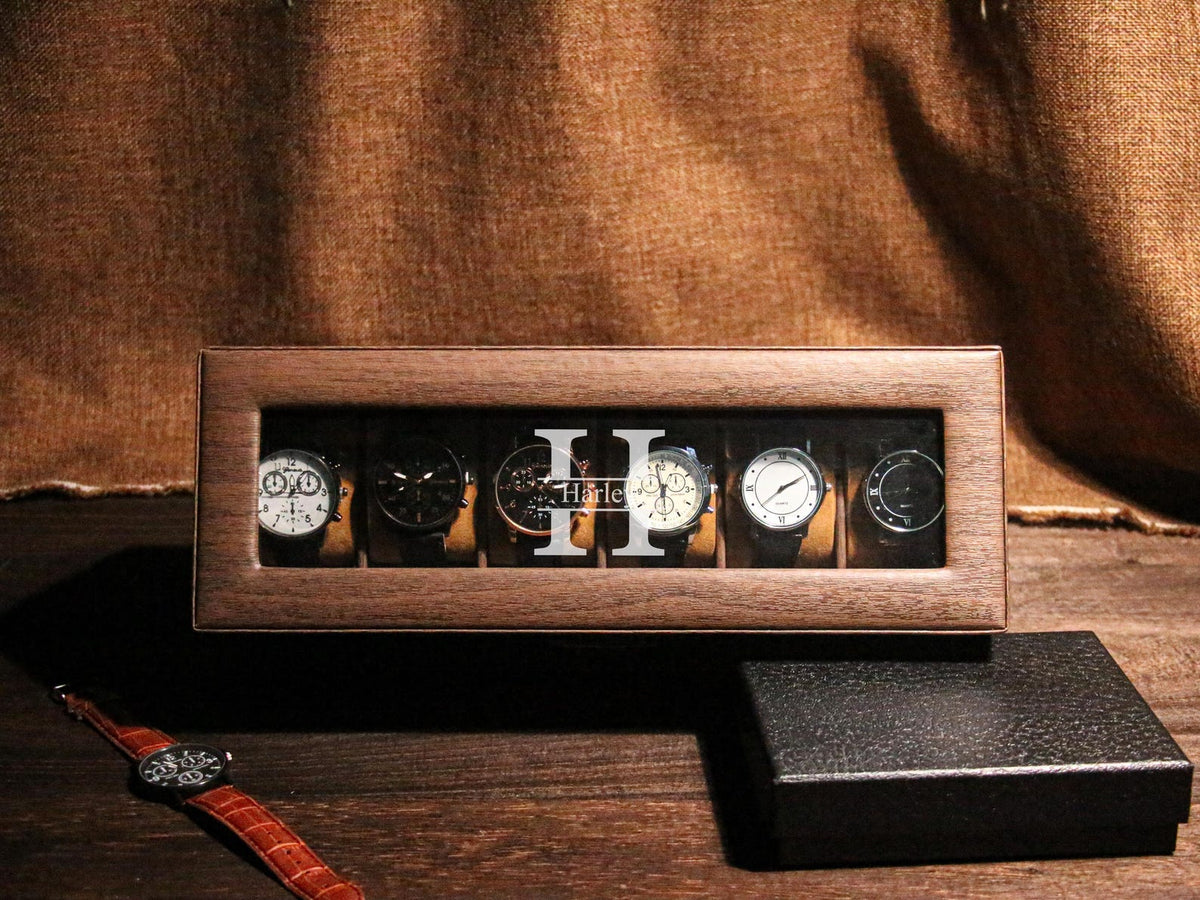Personalized Watch Storage |Customize mens jewelry box|Engraved Watch Box for Men watch box with drawer watch box for men watch display case