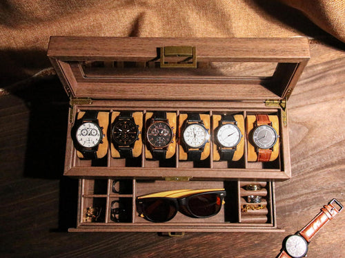 Personalized Watch Storage |Customize mens jewelry box|Engraved Watch Box for Men watch box with drawer watch box for men watch display case