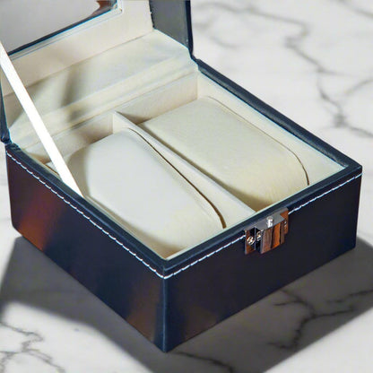 Personalized Black PU Leather Watch Box: Groomsmen Gift, Watch Organizer