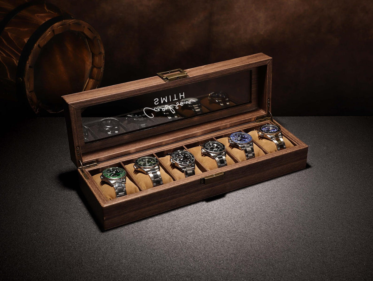 Personalized Watch Storage, Groomsmen Gifts, Engraved Watch Box for Men, Custom Christmas Gift, Watch Organizer, Watch Storage, Gift for Him