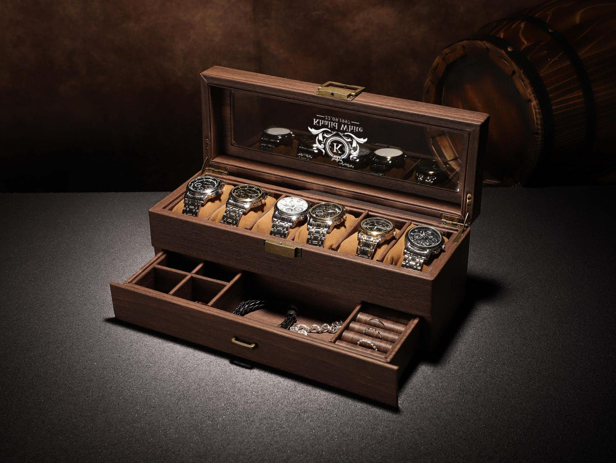 Personalized Watch Storage, Groomsmen Gifts, Engraved Watch Box for Men, Custom Christmas Gift, Watch Organizer, Watch Storage, Gift for Him