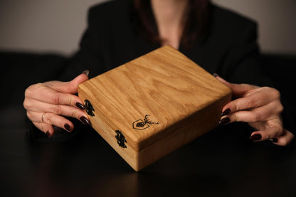 Handmade Wooden Watch Box: Personalized Ash or Oak Storage Case