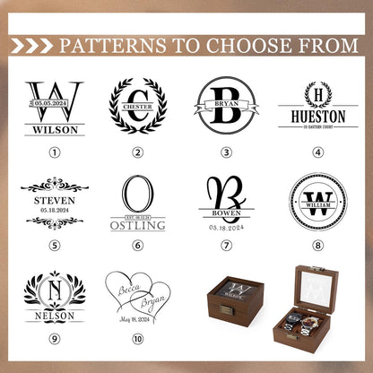 Personalized Wooden Watch Box for Men,Engraved Watch Box,Custom Watch Case,Watch Organizer,Anniversary Gift for Him,Groomsman Gift,Mens Gift
