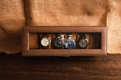 Personalized 3/6 slots Watch Storage Box,Groomsmen Gifts,Custom Watch Box for Men,Watch Case,Anniversary Gift for Husband Boyfriend Father