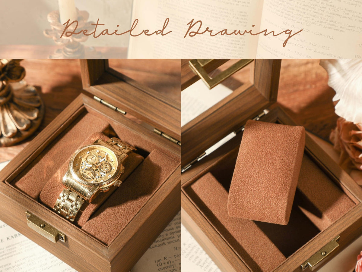 Customized Watch Storage Box Gift For Him, Personalized Watch Storage With Single Slot, Watch Box Gift For Groomsmen, Men's Christmas Gift
