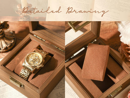 Customized Watch Storage Box Gift For Him, Personalized Watch Storage With Single Slot, Watch Box Gift For Groomsmen, Men's Christmas Gift