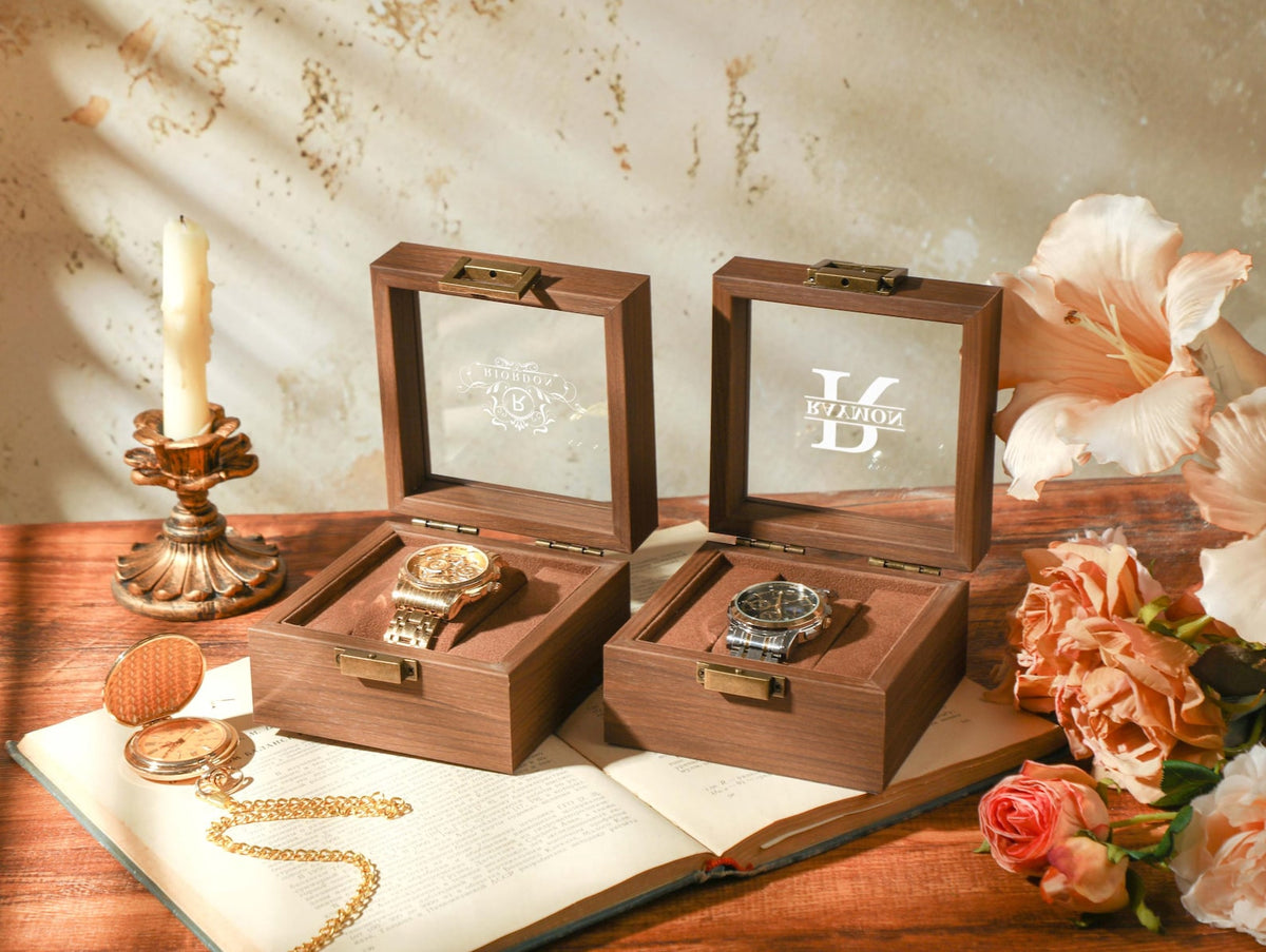 Customized Watch Storage Box Gift For Him, Personalized Watch Storage With Single Slot, Watch Box Gift For Groomsmen, Men's Christmas Gift