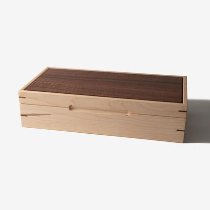 Curly Maple Watch Box - Sapele Mahogany Lid - 8 Watch Compartments - Personalized Gift for Him - Handmade