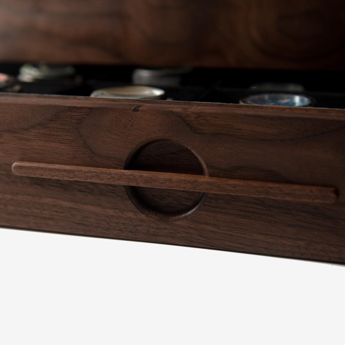 Black Walnut Watch Box with Drawer - 12 to 16 Watch Compartments - Personalized Engraved Gift for Him - Handmade
