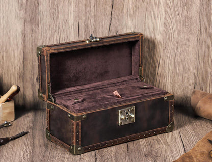 Luxury Leather Watch Organizer Box, Handmade Lock Watch Case, Travel Watch Organizer Holder, Watch Display Box, Groomsmen Gift