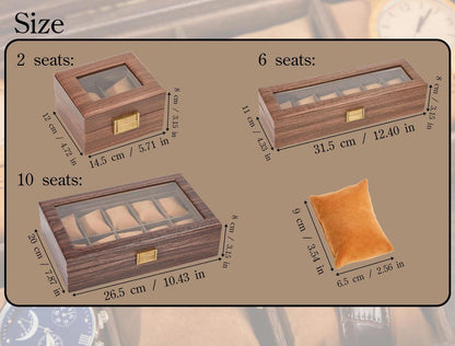 Personalized Leather Watch Case,Bracelet Watch Case,Wood Grain Transparent Watch Case,Jewelry Boxes,Anniversary Gift,Wedding Gift for Him