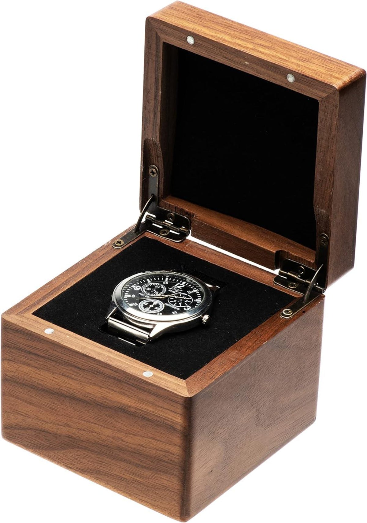 Personalized WOOD WATCH BOX for Men Travel Roll Case Display Organizer Groomsmen Birthday Gift for Him Dad Son Boyfriend