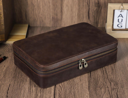 Leather Watch Storage Box 8/10/12 Slots, Leather Watch Case, Watch Display Box, Large Capacity Watch Organizer, Men Gift