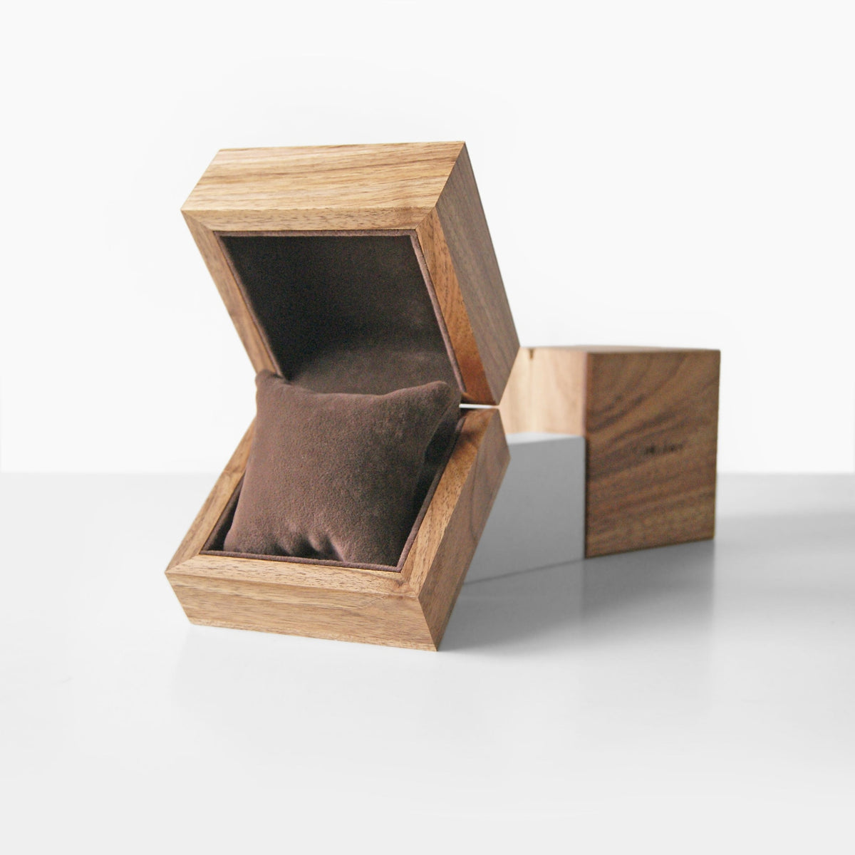 Engraved Walnut Watch Box, Single Slot Jewelry Organizer with Cushions, Holder for Watches and Bracelets, Unique Gift for Him or Her