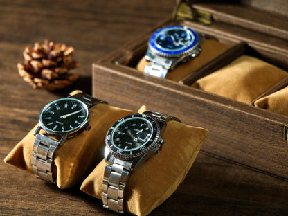 Personalized Watch Storage, Custom Engraved Watch Box for Men, with Drawer Watch Display Case, Men jewelry box, Gift for Him , Groom Gift