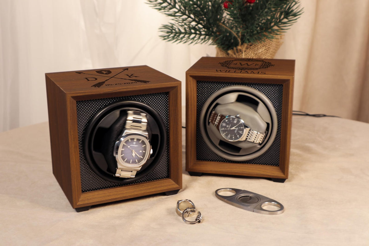 Watch Storage Box Gift for Watch Lover | Personalized Watch Winder | Fathers Day Gift for Him | Son Christmas gift | Couple Gift for Him