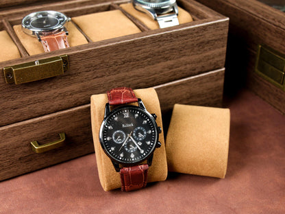 Custom Engraved Watch Box ,Personalized Watch Case,Customized watch storage jewelry box,Gift for dad,Mens Gift,Anniversary Gifts for Husband