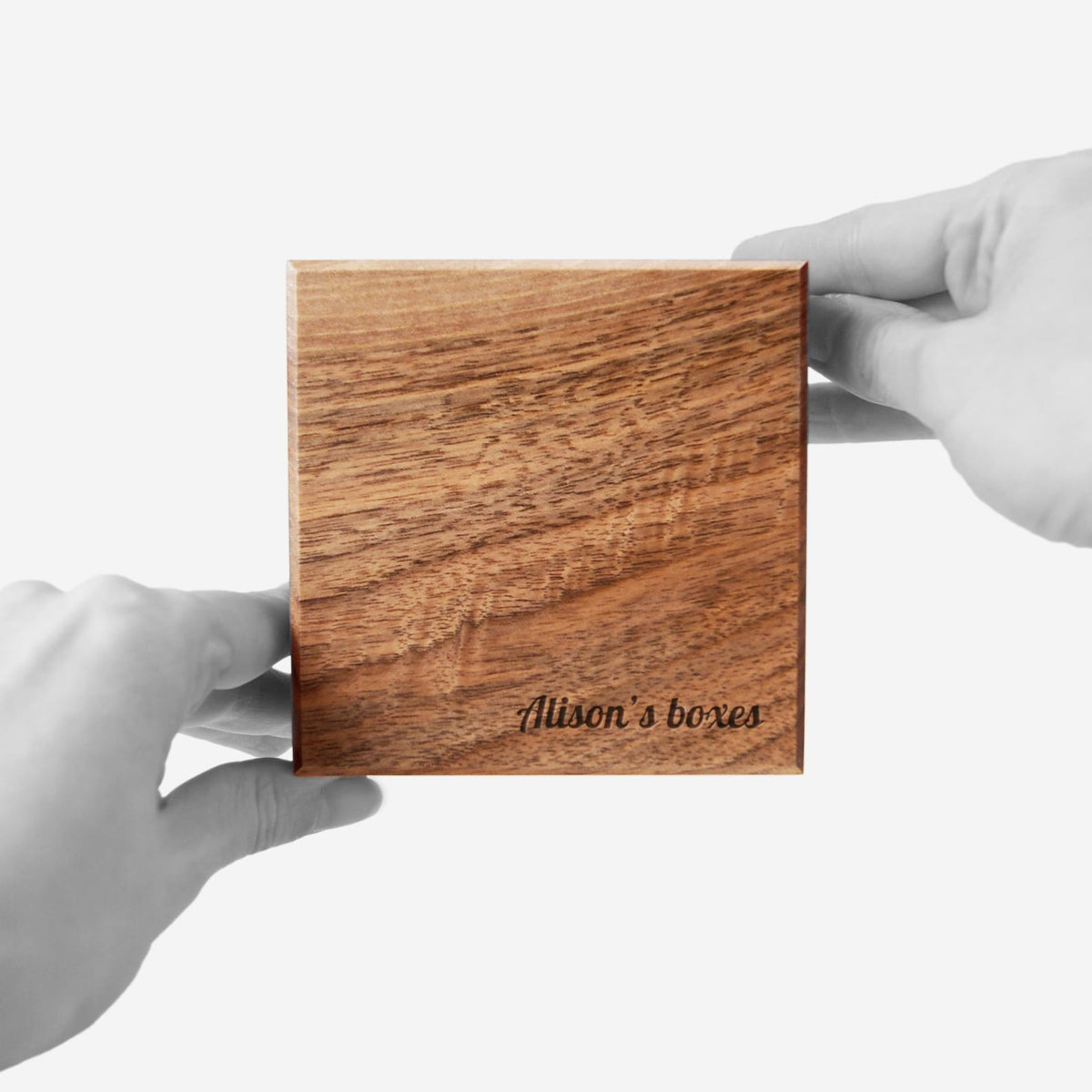 Engraved Walnut Watch Box, Single Slot Jewelry Organizer with Cushions, Holder for Watches and Bracelets, Unique Gift for Him or Her