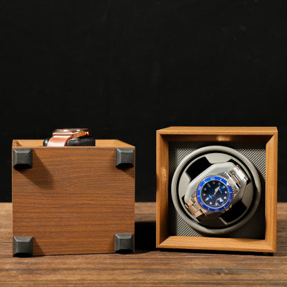 Handmade Wooden Watch Winder, Watch Storage, Quiet Automatic,Luxury Gift for Him,Gift for Watch Lover, Fathers Day Gift, Couple Gift for Him