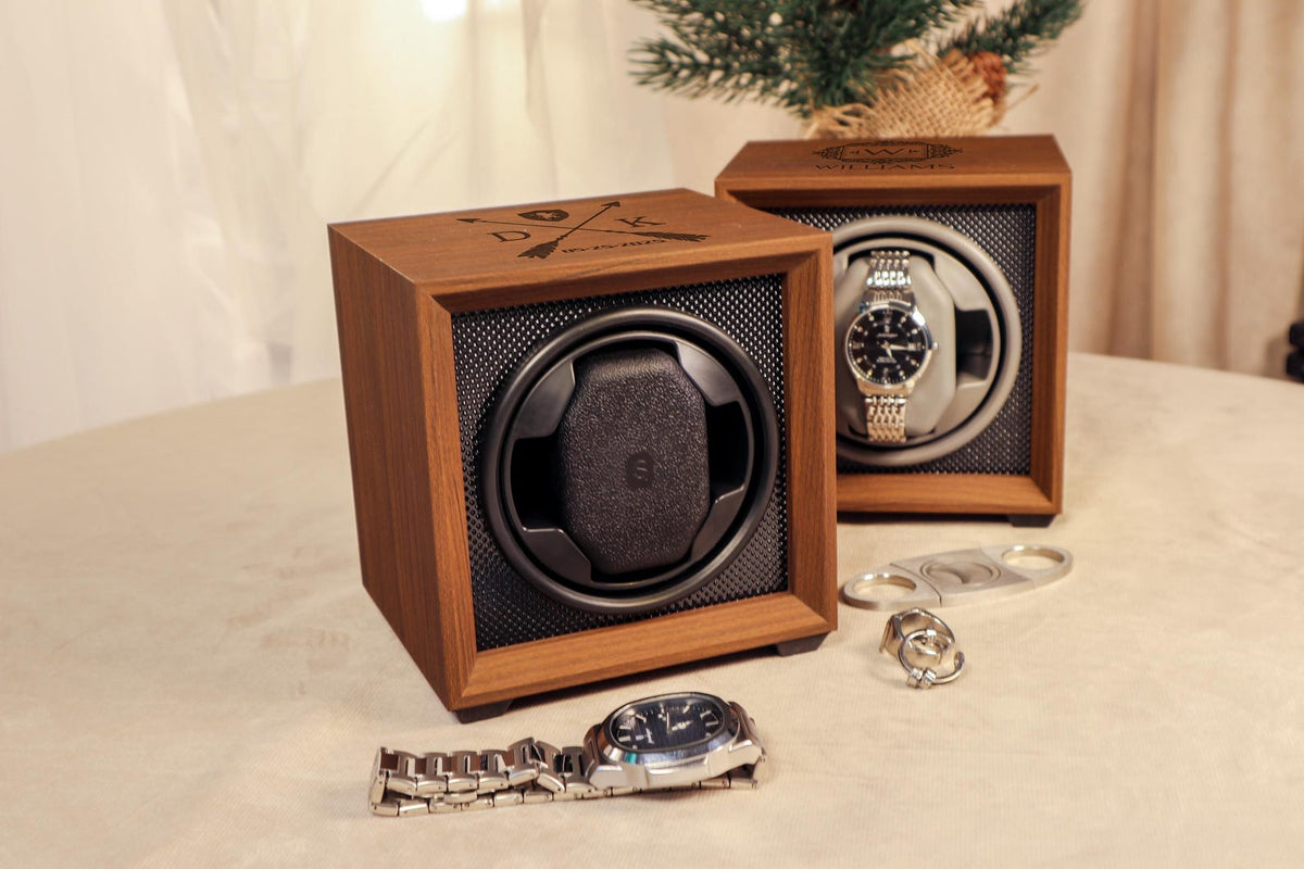 Watch Storage Box Gift for Watch Lover | Personalized Watch Winder | Fathers Day Gift for Him | Son Christmas gift | Couple Gift for Him