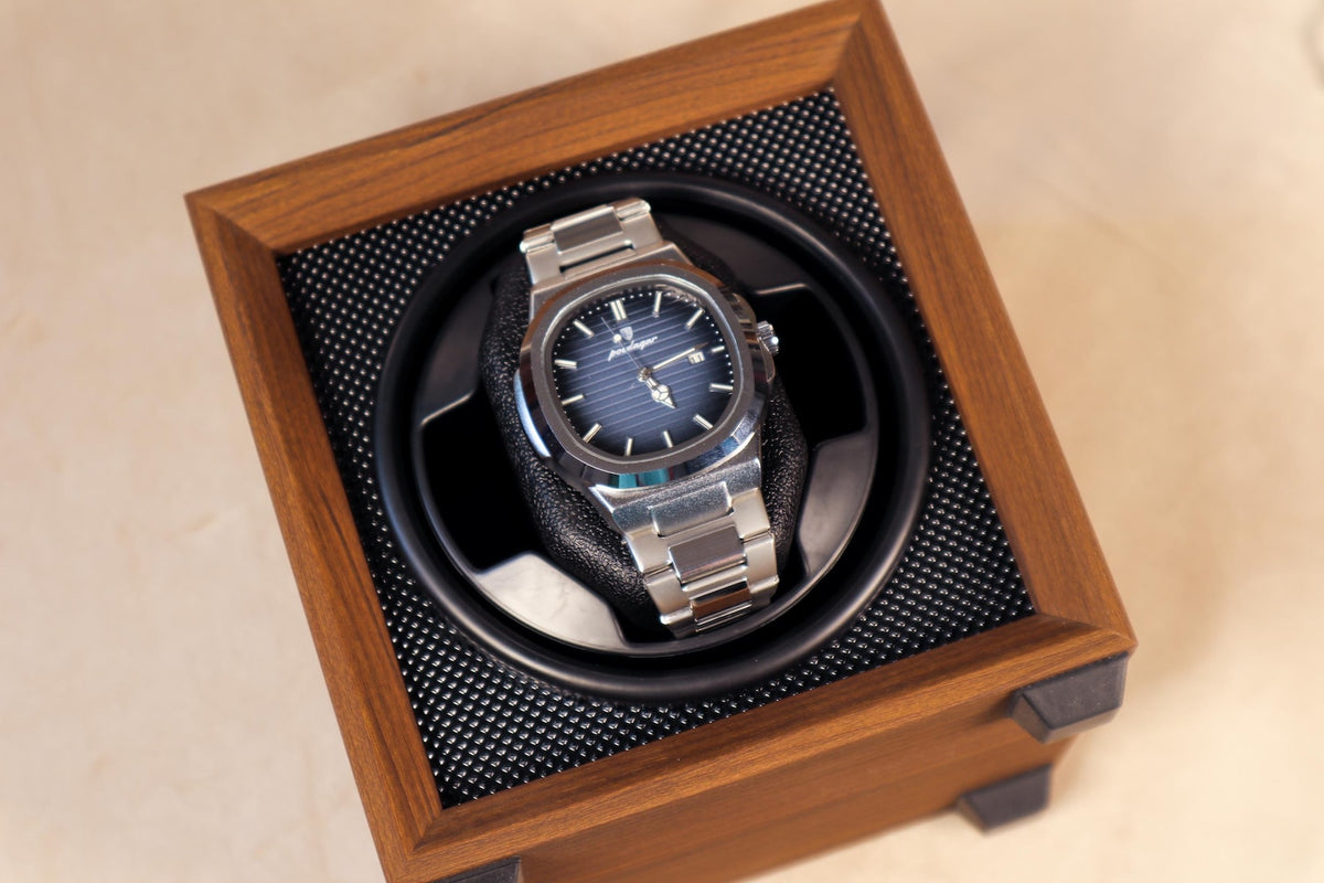 Personalized Watch Winder | Watch Storage Box Gift for Watch Lover | Fathers Day Gift for Him | Son Christmas gift | Couple Gift for Him