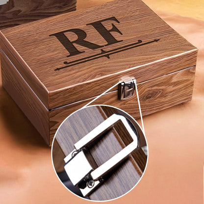 Engraved Wooden Watch Case,Personalized Watch Box with Lock Buckle,Gift for Dad,Watch Box for Men,Mens Gift,Anniversary Gift for Him