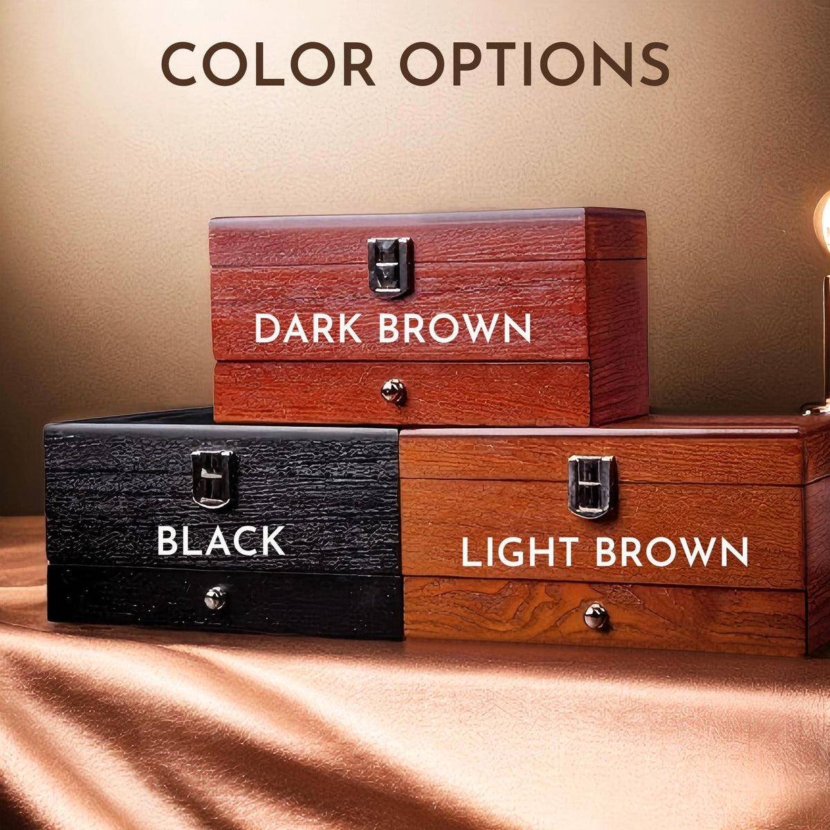Solid Wood Watch Box for Men Customizable Storage,Personalized Gifts for Dad Large Wooden Box,Multi functional jewelry box,Gift for Him/Her