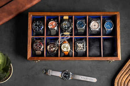 Mens Watch Box, Personalized Rosewood watch box with drawer, Custom Father's Day Gift, Superior Men's Watch Display Case Best Gift for him