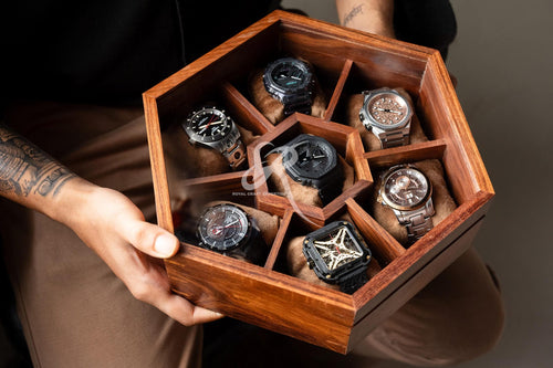 Free Personalized Luxury Watch Box for Men, Best Gift for Dad, Mens Watch Display Case 5th Year Anniversary Birthday Gift, Jewelry Organizer