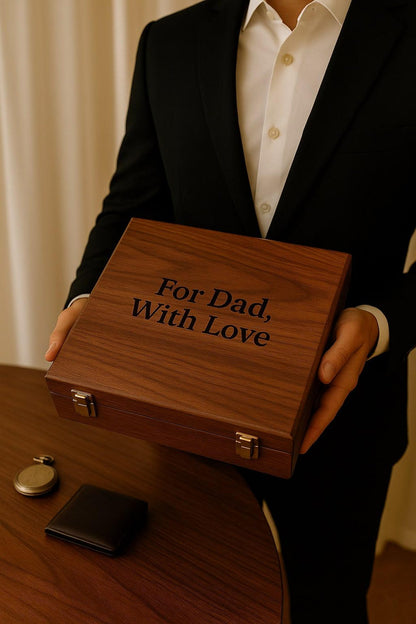 Watch Box for Men Personalized 15 Slot Wooden Watch Organizer Engraved Gift for Husband Dad Son Christmas Anniversary Graduation Present