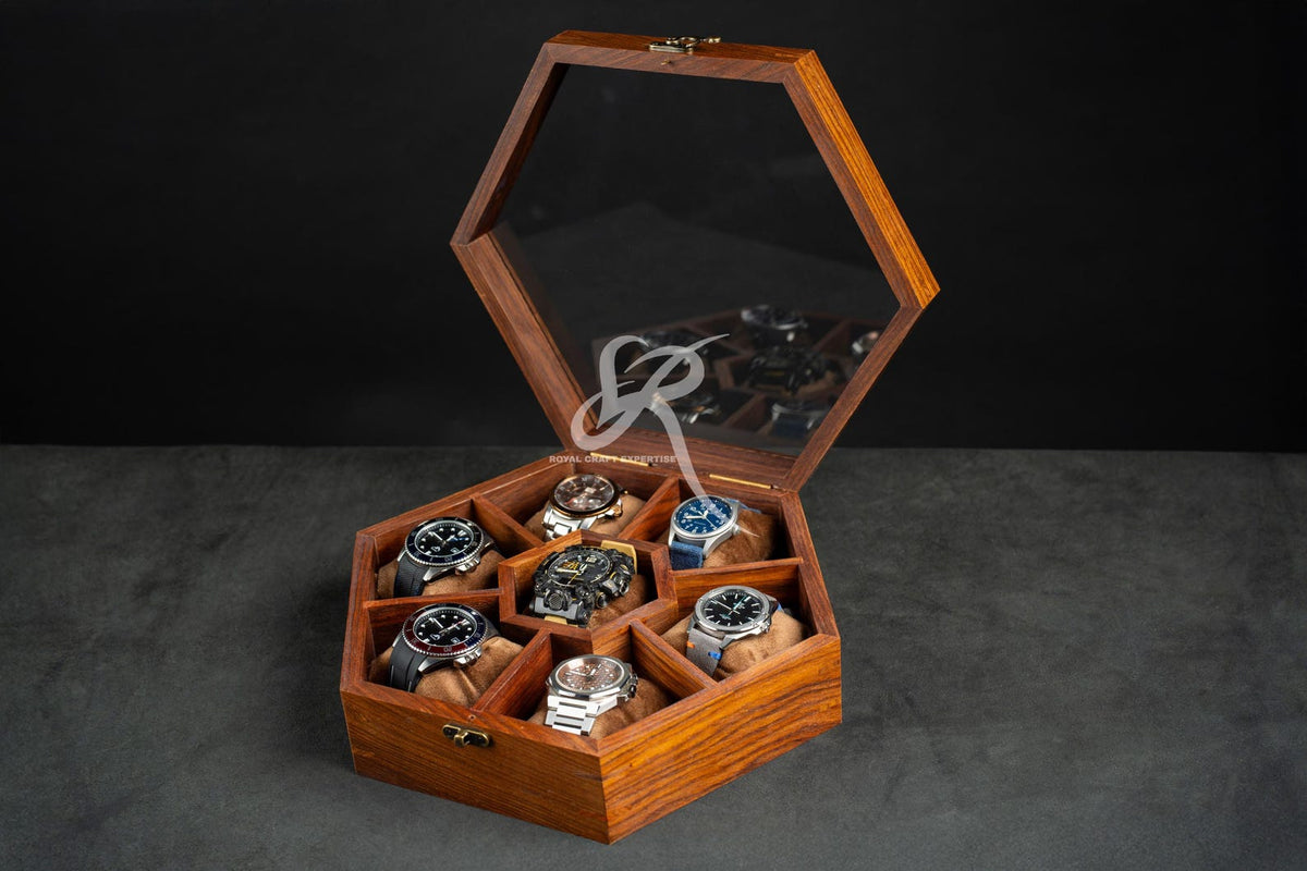 Free Personalized Luxury Watch Box for Men, Best Gift for Dad, Mens Watch Display Case 5th Year Anniversary Birthday Gift, Jewelry Organizer