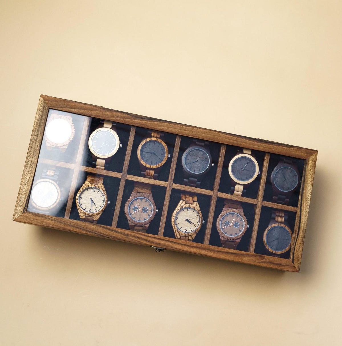 Wooden watch box display, Custom watch storage box, Wooden watch case w drawer, Watch holder box, Watch case organizer, Engraved watch case