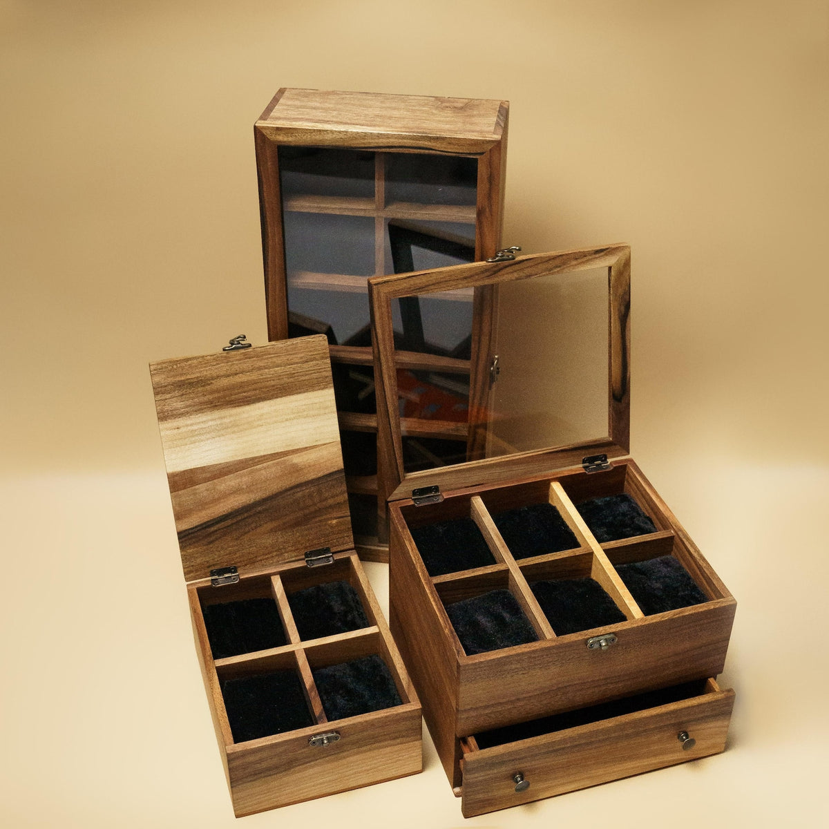 Wooden watch box display, Custom watch storage box, Wooden watch case w drawer, Watch holder box, Watch case organizer, Engraved watch case