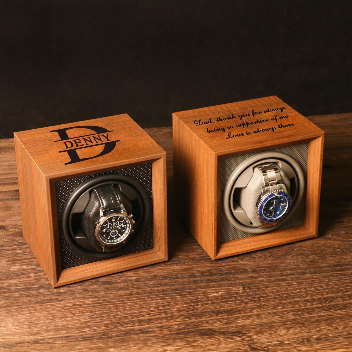 Personalized Watch Winder | Watch Box Gift for Watch Lover | Watch Holder Watch Storage Gift | Christmas Gift | Engraving Gift for Him