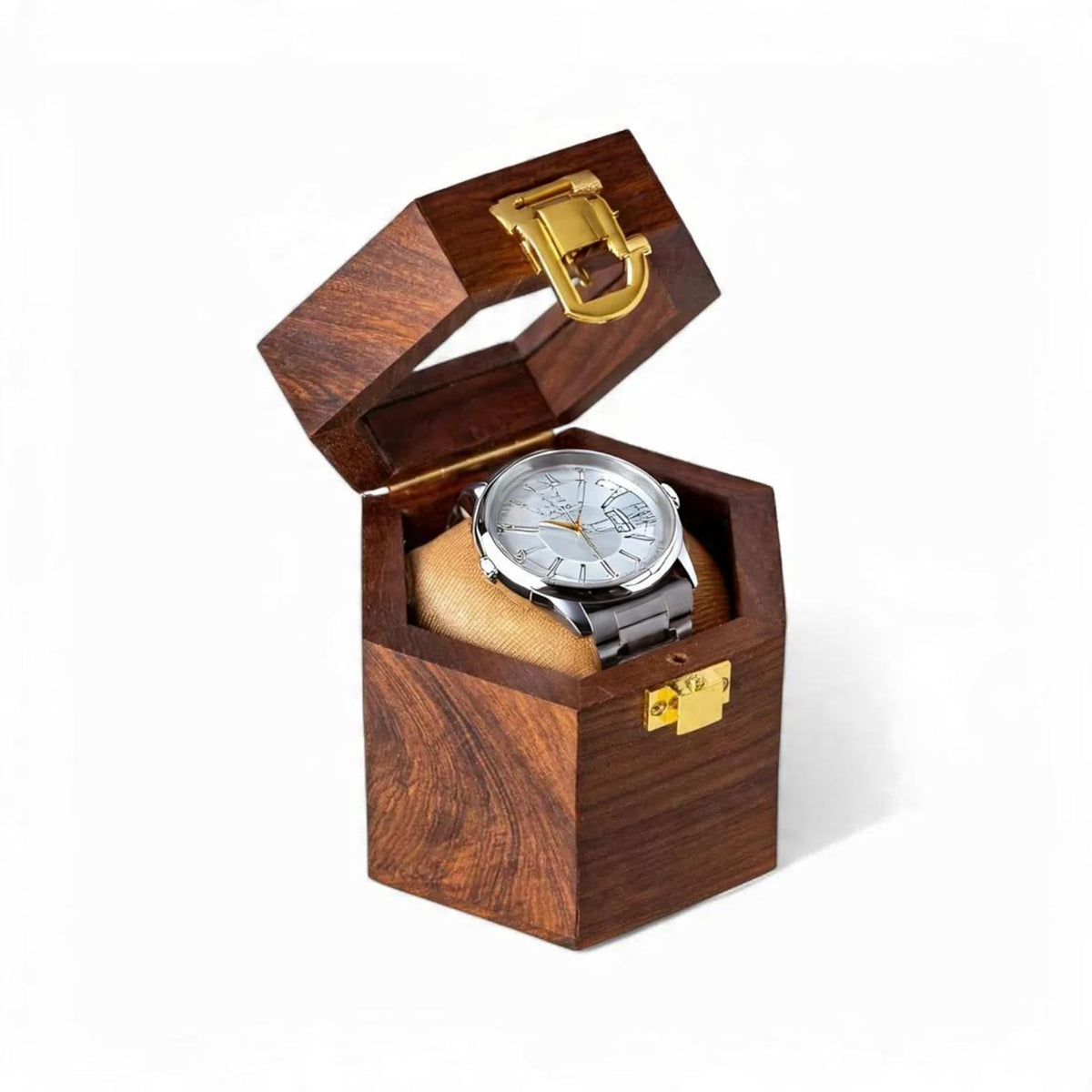 Handmade Honeycomb Wooden Watch Box: Jewelry Organizer