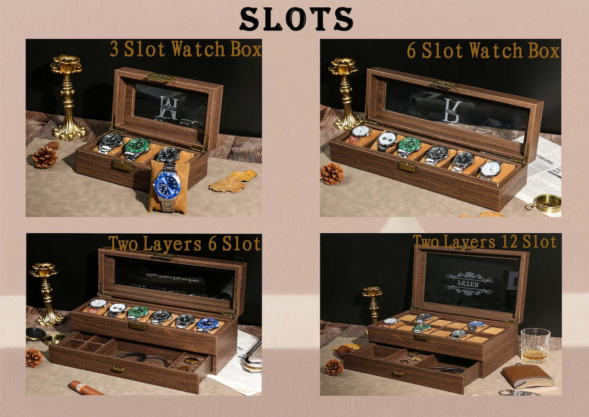 Custom Engraved Watch Box, Personalized Watch Case, Men watch box, Gifts for husband, Birthday / Anniversary Gifts for Men