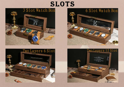 Custom Engraved Watch Box, Personalized Watch Case, Men watch box, Gifts for husband, Birthday / Anniversary Gifts for Men