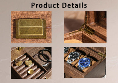Custom Engraved Watch Box, Personalized Watch Case, Men watch jewelry box, Gifts for husband, Birthday /Christmas gifts for Men