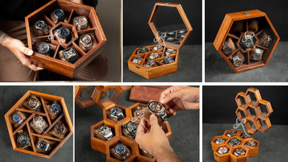 Free Personalized Luxury Watch Box for Men, Best Gift for Dad, Mens Watch Display Case 5th Year Anniversary Birthday Gift, Jewelry Organizer